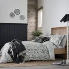 Burleigh For Bedeck Regal Peacock Duvet Cover Set King Size Charcoal/White