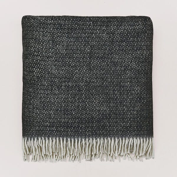 Burleigh For Bedeck Throw 130x170cm Charcoal/White