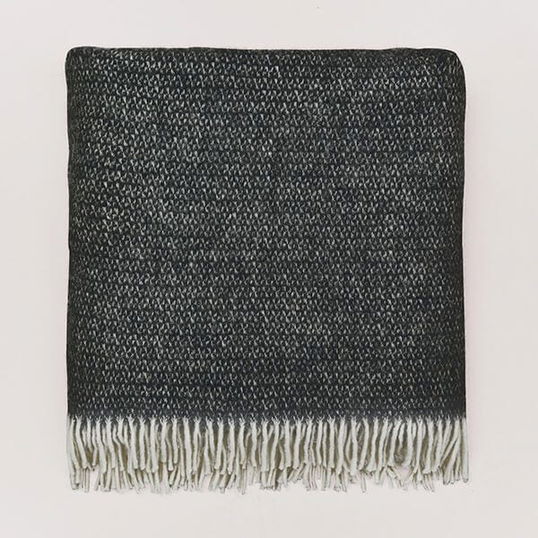 Burleigh For Bedeck Throw 130x170cm Charcoal/White