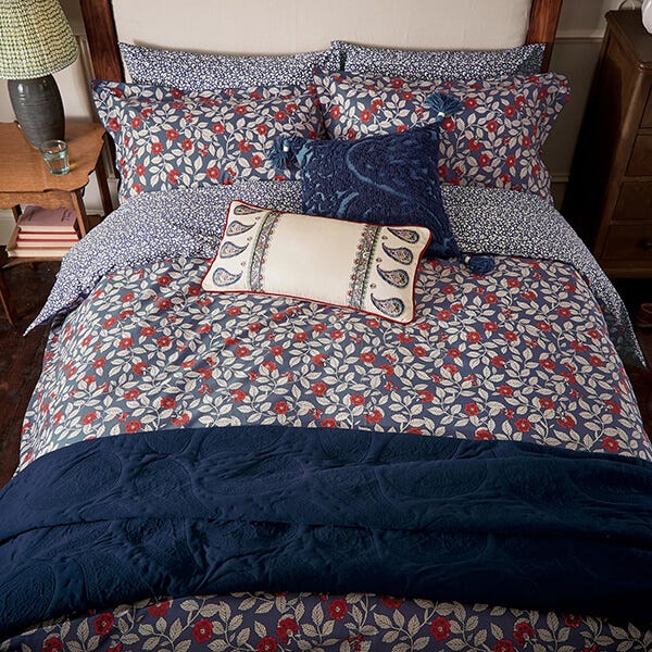 Joules Grove Floral Duvet Cover Set Super King Size Royal Blue