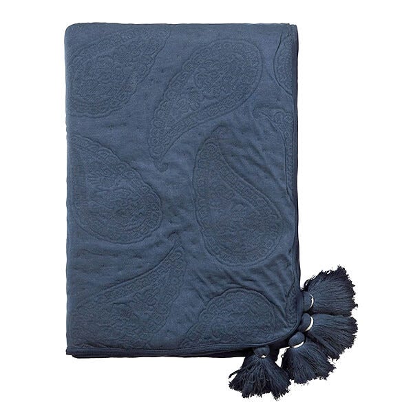 Joules Tapestry Paisley Throw 135x180cm Royal Blue