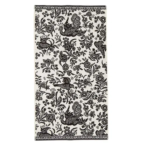 Burleigh For Bedeck Regal Peacock Bath Sheet Charcoal/White