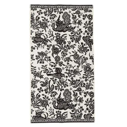 Burleigh For Bedeck Regal Peacock Bath Sheet Charcoal/White
