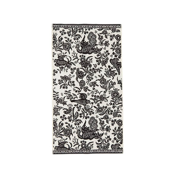 Burleigh For Bedeck Regal Peacock Hand Towel Charcoal/White