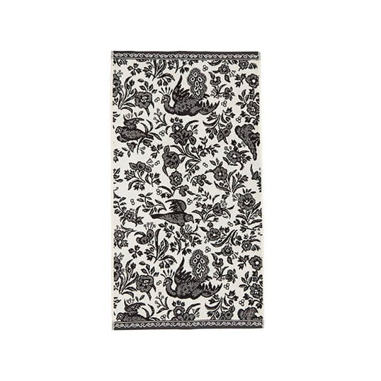 Burleigh For Bedeck Regal Peacock Hand Towel Charcoal/White
