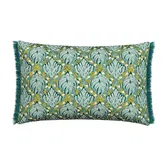 V&A Botanical Harmony Cushion 60x40cm Teal/Claret