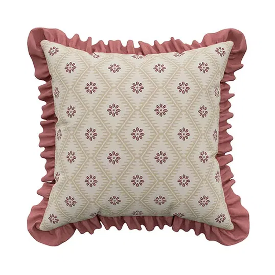 Sanderson for National Trust Poets Rose Cushion 45x45cm Blush