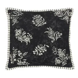 Burleigh For Bedeck Regal Peacock Cushion 50x50cm Charcoal/White