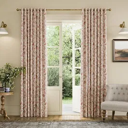 Joules Festival Pheasants 90x72 Curtains Natural