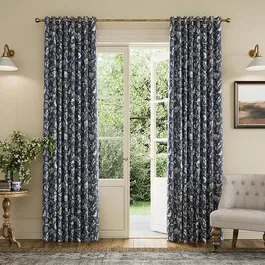 Joules Festival Pheasants 66x72 Curtains Navy