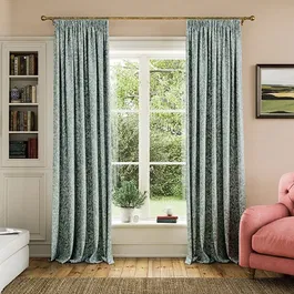 Joules Twilight Ditsy 90x54 Lined Curtains Duck-Egg