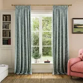 Joules Twilight Ditsy 66x54 Lined Curtains Duck-Egg