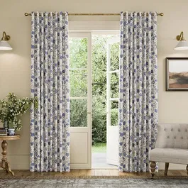Joules Indienne Floral 66x54 Curtains Blue