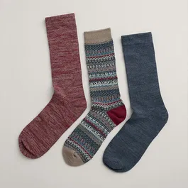 Seasalt Mens Bloomin Good Box of 3 Fair Isle Penpont Mix Size 8-12
