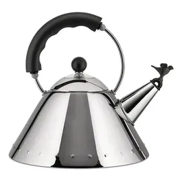 Alessi Bird Shaped Whistle 1.7L Kettle Black
