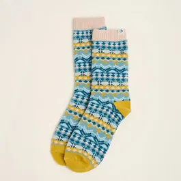Brakeburn Fair Isle Fluffy Socks