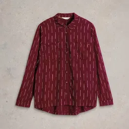 White Stuff Sophie Metallic Shirt Plum Multi