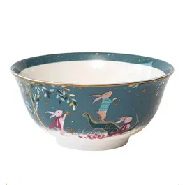 Sara Miller Woodland Tales Collection Candy Bowl Rabbit Sleigh