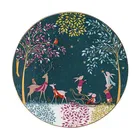 Sara Miller Woodland Tales Collection Serving Plate Deer & Robin