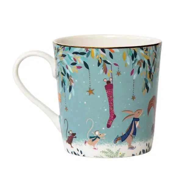 Sara Miller Woodland Tales Collection Mug Skaters