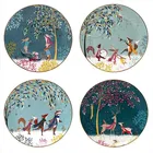 Sara Miller Woodland Tales Collection Set of 4 Plates
