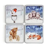Wrendale Designs Set of 4 Winter Skies Coasters