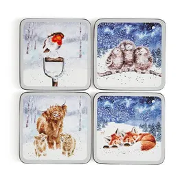 Wrendale Designs Set of 4 Winter Skies Coasters