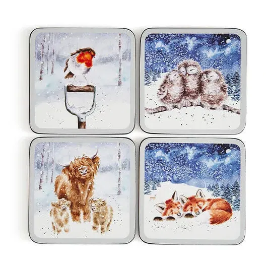 Wrendale Designs Set of 4 Winter Skies Coasters