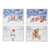 Wrendale Designs Set of 4 Winter Skies Large Placemats