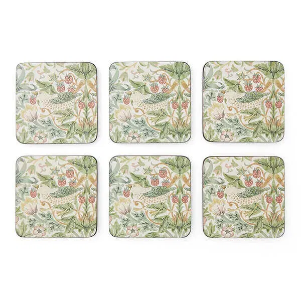 Morris & Co Strawberry Thief Set of 6 Coasters