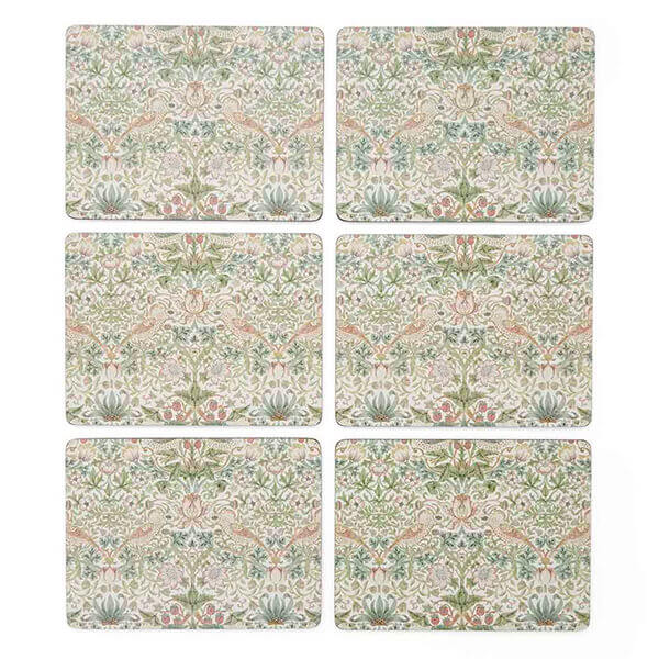 Morris & Co Strawberry Thief Set of 6 Placemats