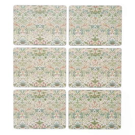 Morris & Co Strawberry Thief Set of 6 Placemats
