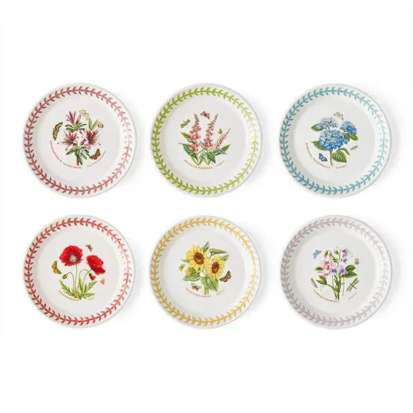 Portmeirion Botanic Garden Meadow Set of 6 Bread Plates