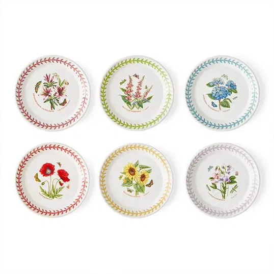 Portmeirion Botanic Garden Meadow Set of 6 Bread Plates