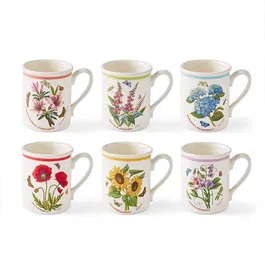 Portmeirion Botanic Garden Meadow Set of 6 Breakfast Mugs