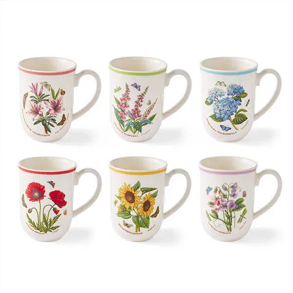 Portmeirion Botanic Garden Meadow Set of 6 Tulip Mugs