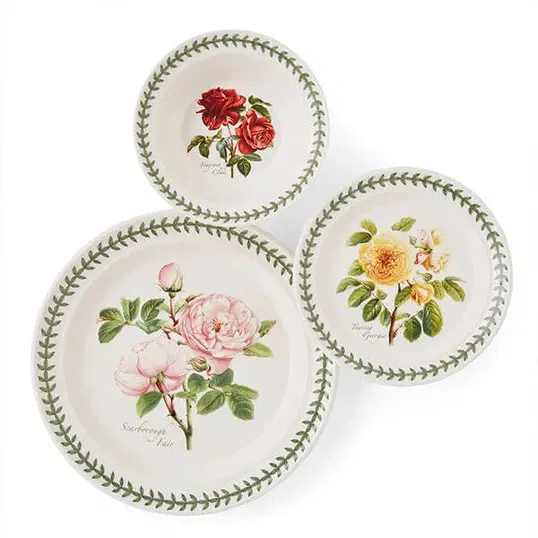 Portmeirion Botanic Roses Embossed Collection 12 Piece Set