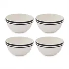 Portmeirion Potters Stripe Set of 4 14cm Stacking Bowls Black