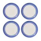 Portmeirion Potters Stripe Set of 4 13cm Bread Plates Blue