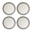 Portmeirion Potters Stripe Set of 4 13cm Bowls Grey