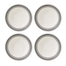 Portmeirion Potters Stripe Set of 4 13cm Bowls Grey