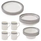 Portmeirion Potters Stripe 16 Piece Set Grey