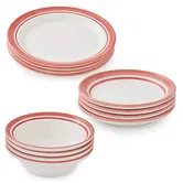 Portmeirion Potters Stripe 12 Piece Set Red