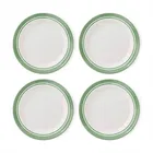 Portmeirion Potters Stripe Set of 4 25cm Plates Green