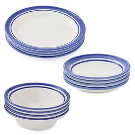 Portmeirion Potters Stripe 12 Piece Set Blue