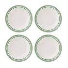 Portmeirion Potters Stripe Set of 4 Soup Plates Green