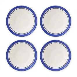 Portmeirion Potters Stripe Set of 4 13cm Bowls Blue