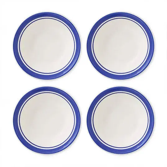 Portmeirion Potters Stripe Set of 4 13cm Bowls Blue