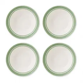 Portmeirion Potters Stripe Set of 4 13cm Bowls Green
