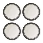 Portmeirion Potters Stripe Set of 4 13cm Bowls Black